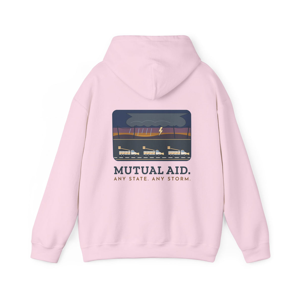 Lineworker Hoodie - Mutual Aid. Any State. Any Storm. Lineman Gift Hoodie