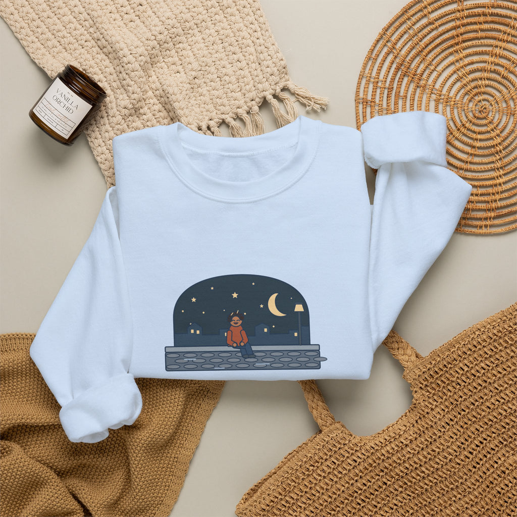 Some of Us Are Looking at the Stars Sweatshirt, Literary Oscar Wilde Quote Crewneck with Stargazer Curb