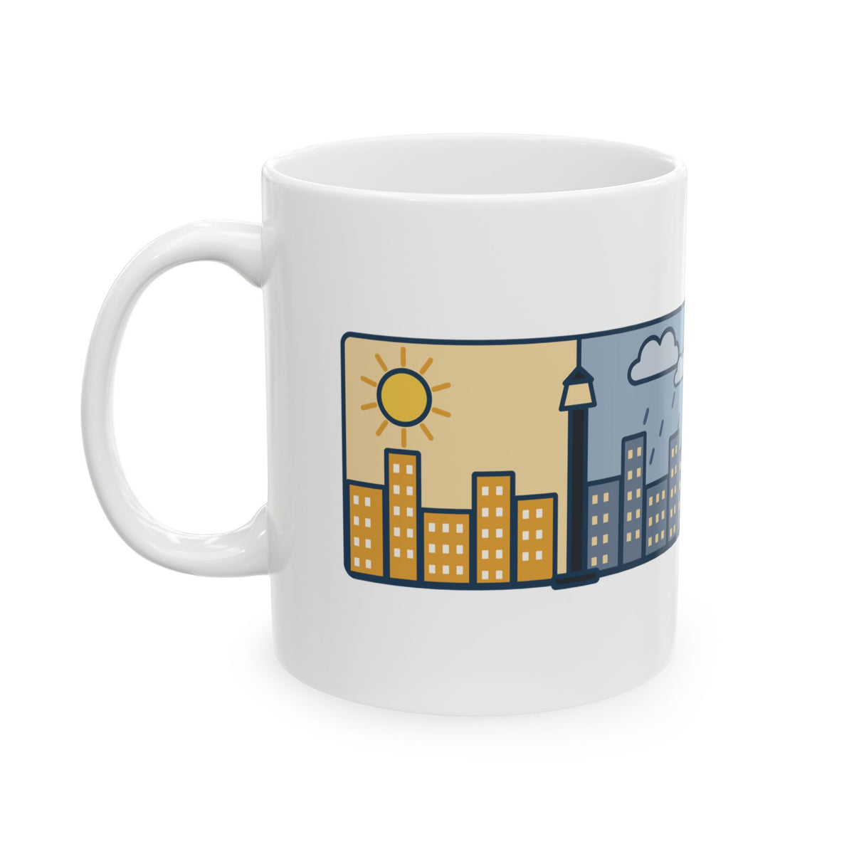 Dickens Quote Mug, It Was the Best of Times, It Was the Worst of Times, Literary Split Skyline Coffee Mug 11oz