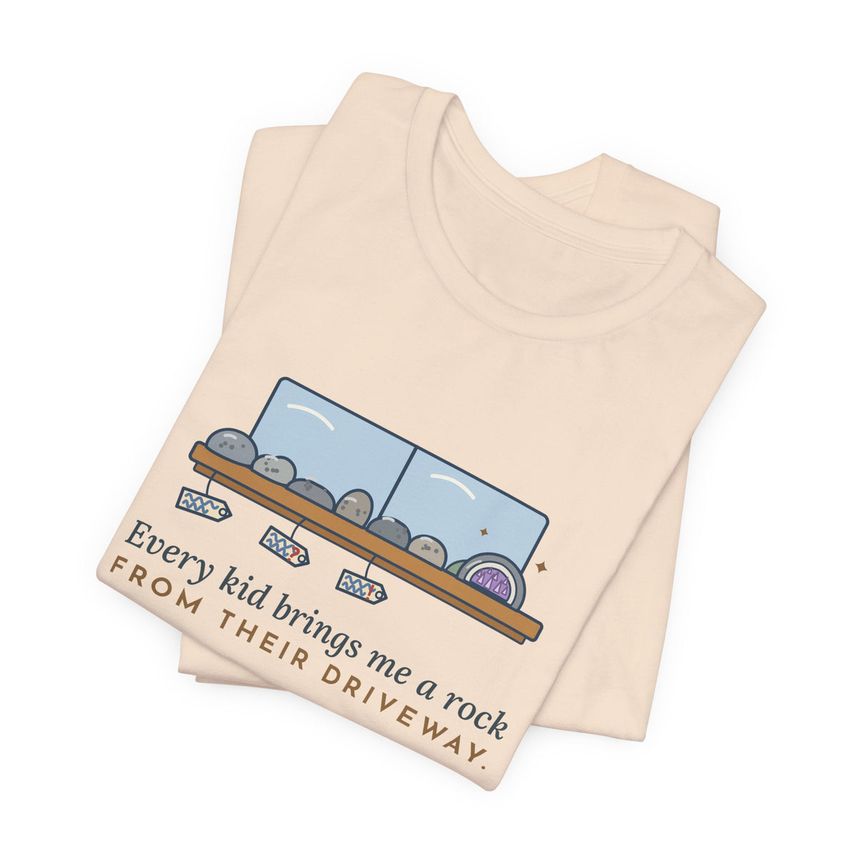 Earth Science Teacher T-Shirt - Every Kid Brings Me a Rock From Their Driveway Geology Tee