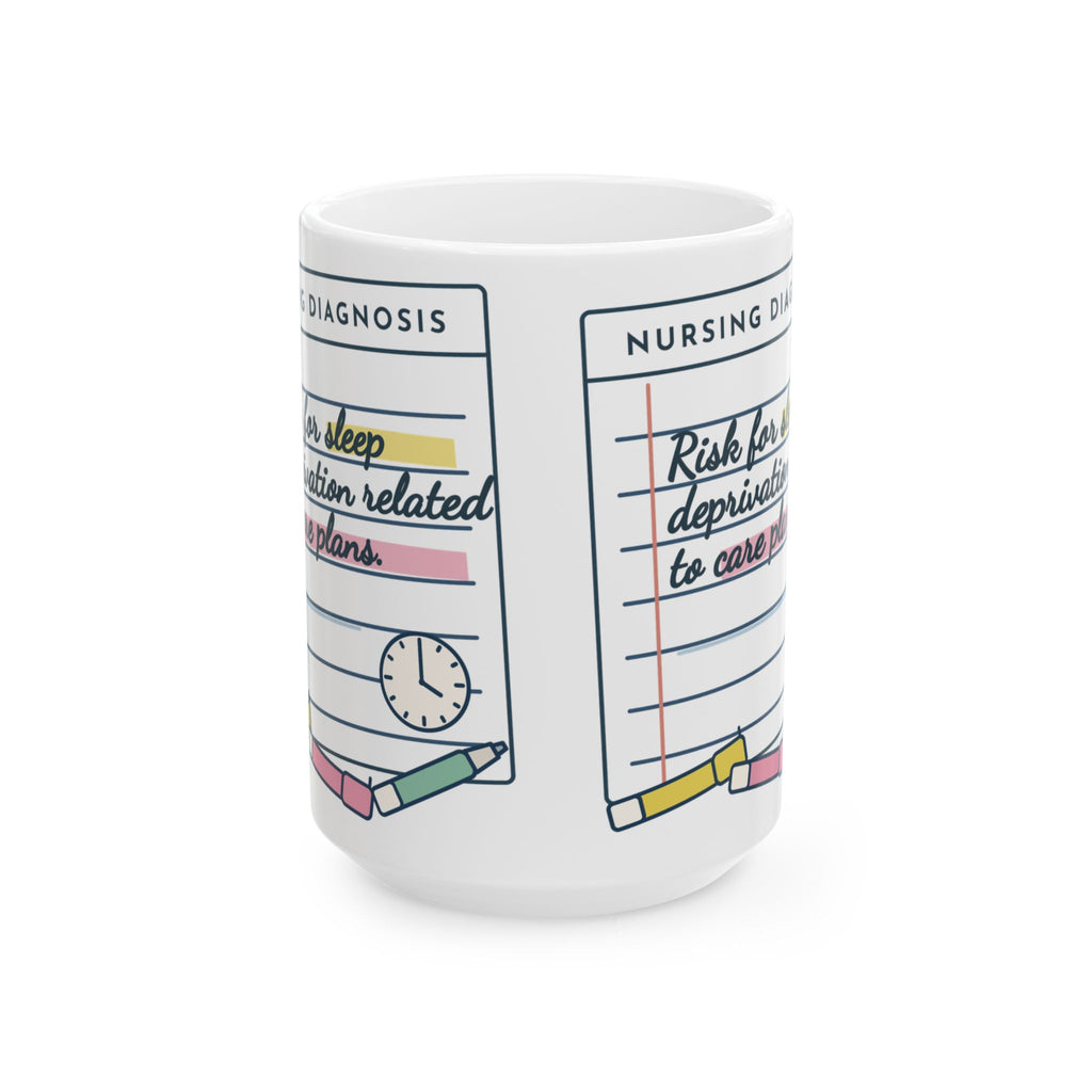Large 15oz Nursing Student Mug - Risk for Sleep Deprivation Related to Care Plans