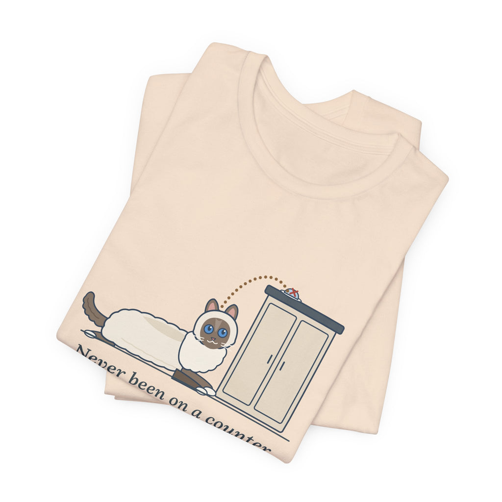 Ragdoll Cat T-Shirt - Never Been on a Counter. Too Much Effort. Funny Ragdoll Tee