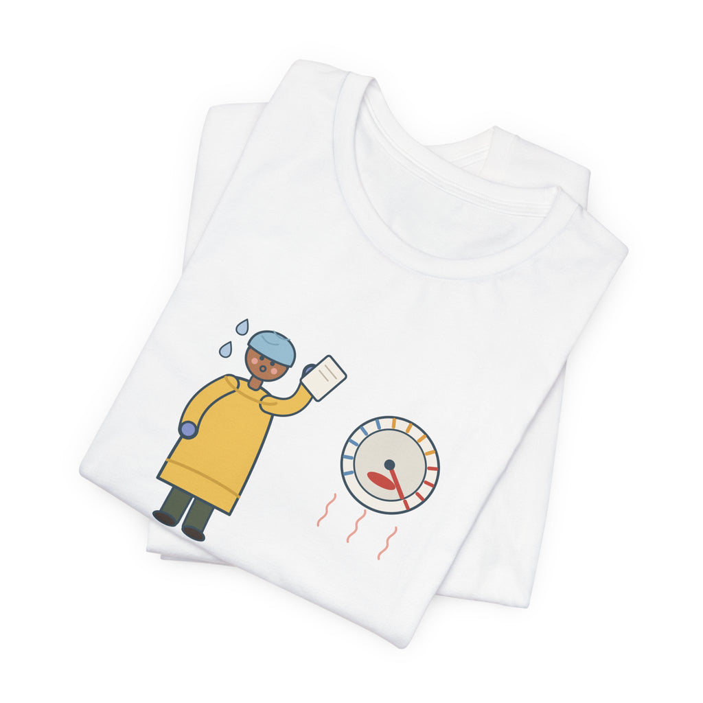 Burn Nurse T-Shirt - Ninety Degrees in the Room. Gowned Up Anyway. Burn Unit Nursing Tee
