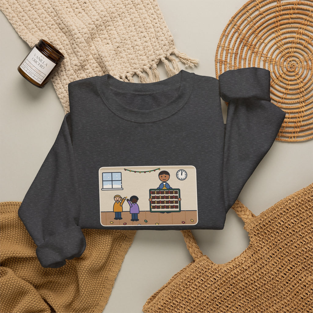 Countdown Calendar Sweatshirt, December 1, the Kids Opened All Twenty-Four Little Doors by Lunch, Funny December Kitchen Crewneck