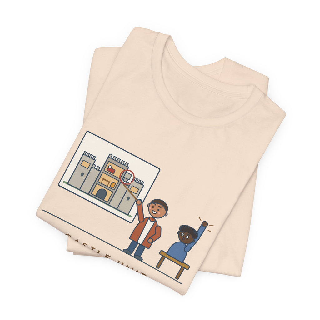 World History Teacher T-Shirt - Castle Unit, First Question: Where Were the Bathrooms