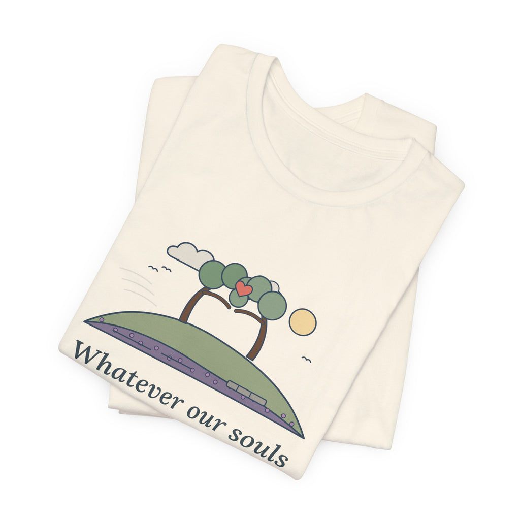 Emily Brontë Love Quote T-Shirt, Whatever Our Souls Are Made Of, Romantic Moor Trees Tee