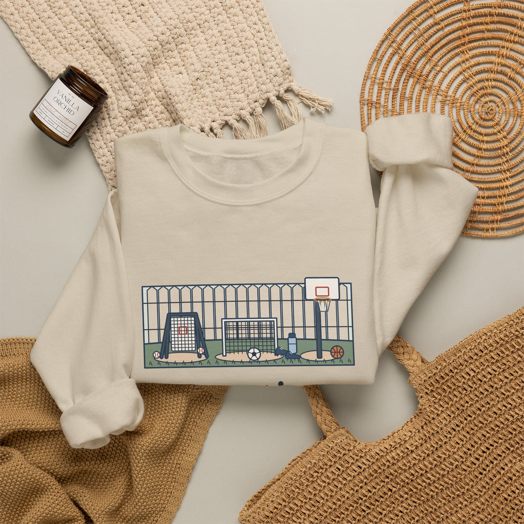 Practice Makes Perfect Sweatshirt, Youth Sports Proverb Crewneck, Backyard Practice