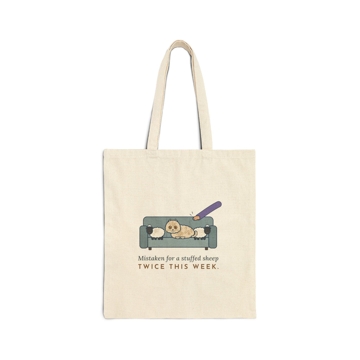 Selkirk Rex Cat Tote Bag - Mistaken for a Stuffed Sheep Twice This Week