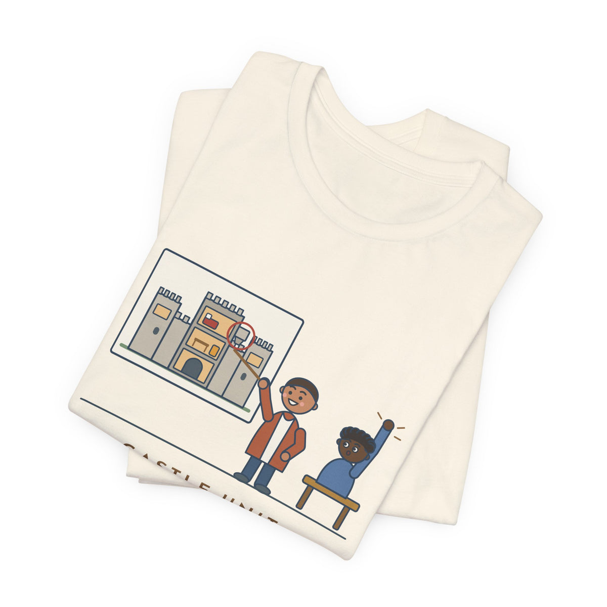 World History Teacher T-Shirt - Castle Unit, First Question: Where Were the Bathrooms
