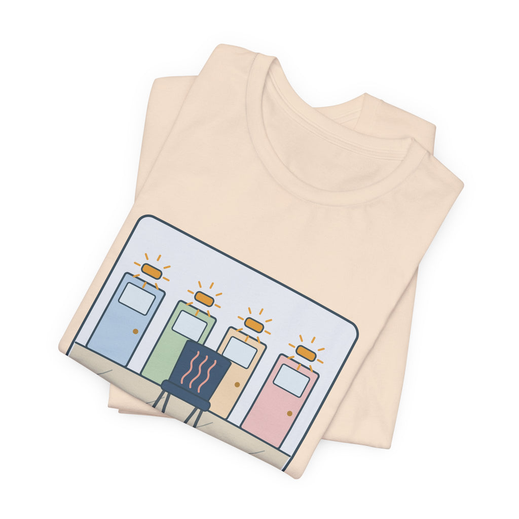 Certified Nursing Assistant T-Shirt - The Call Light Knows When I Sit. Funny Nurse Aide Tee