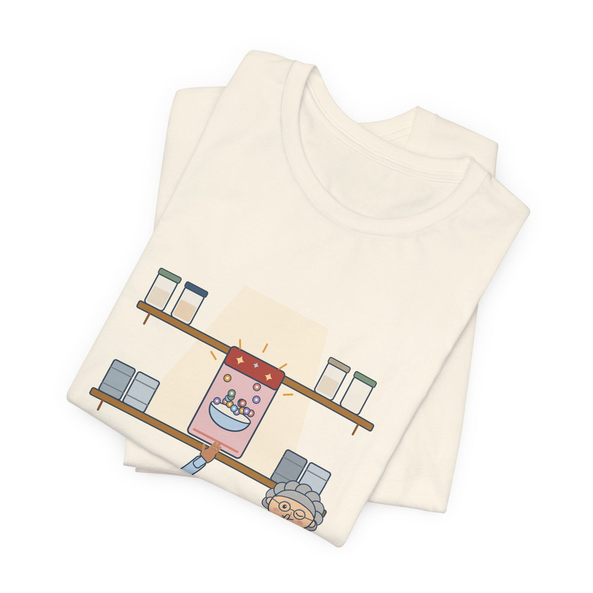 Grandma T-Shirt - Stocked the Cereal Your Mother Banned. Funny Grandparent Tee