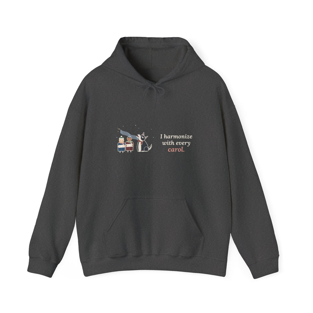 Husky Hoodie - I Harmonize With Every Carol Siberian Husky Christmas Hooded Sweatshirt