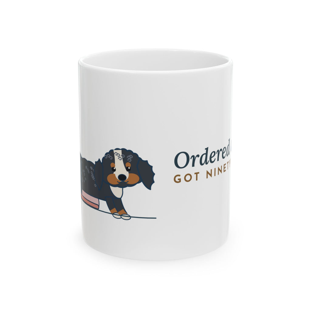 Bernedoodle Coffee Mug - Ordered a Mini. Got Ninety Pounds. Doodle Lover Gift Mug