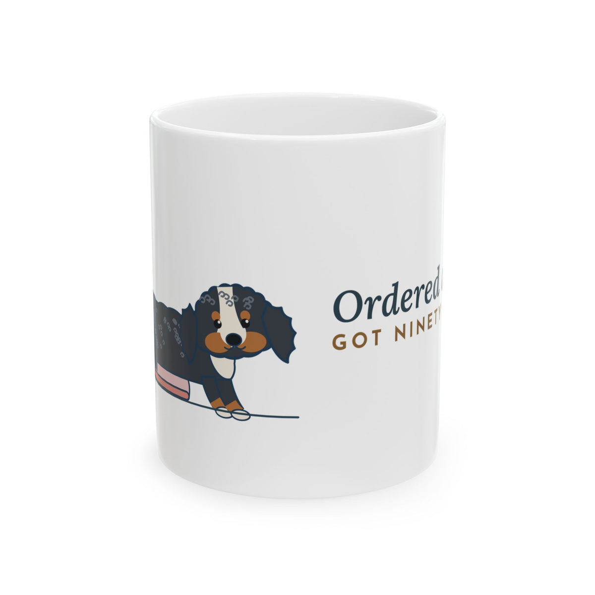 Bernedoodle Coffee Mug - Ordered a Mini. Got Ninety Pounds. Doodle Lover Gift Mug