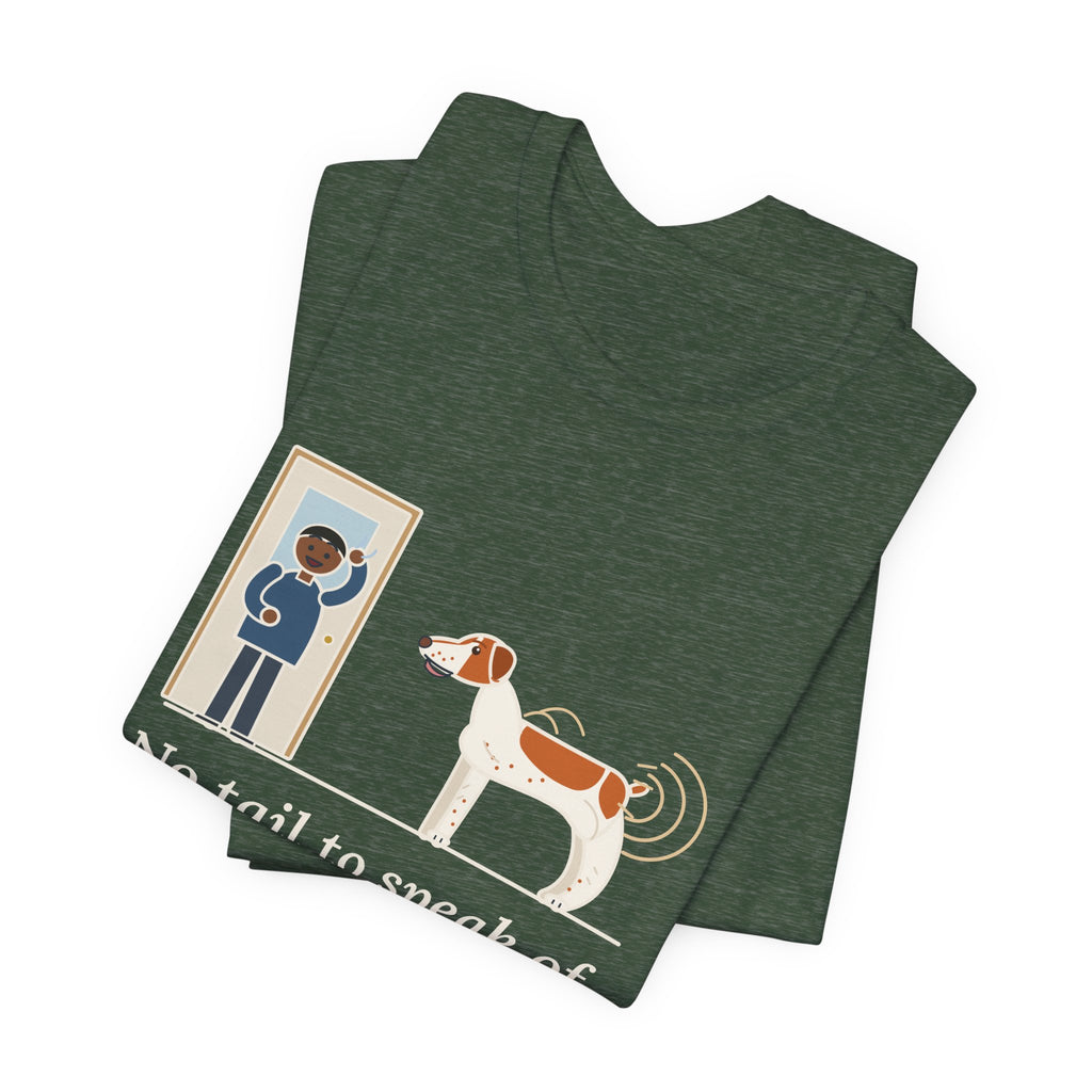 Brittany Dog T-Shirt - No Tail to Speak Of. Wags From the Shoulders Back.