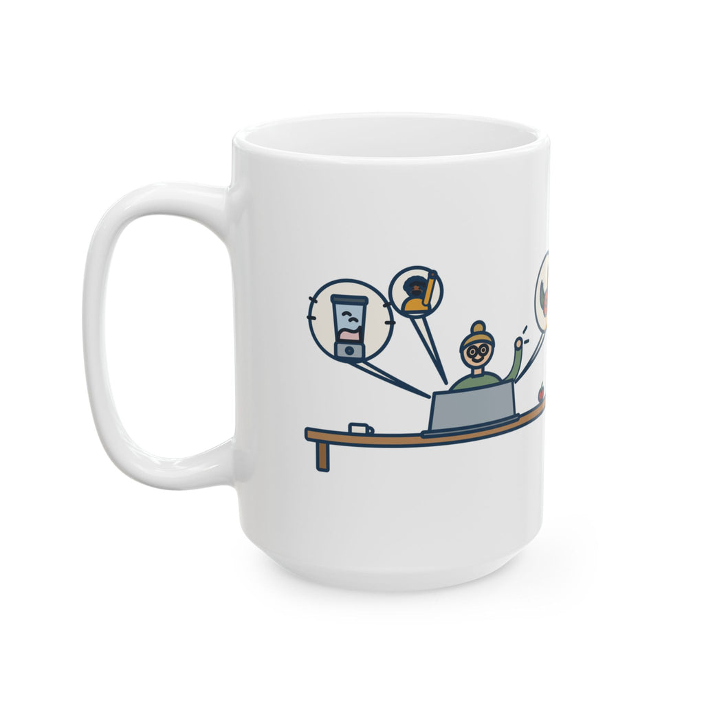 Large Virtual Teacher Mug 15oz - Everyone Unmuted at Once