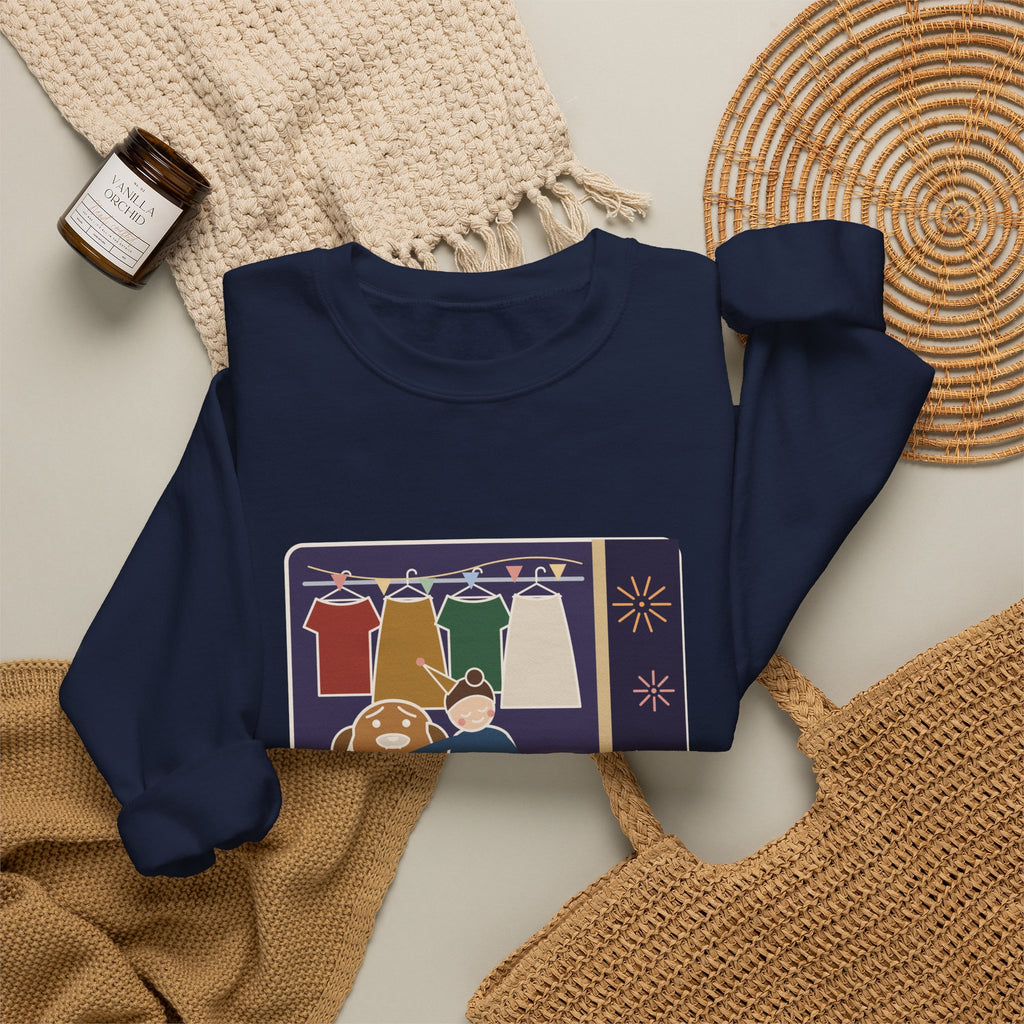 New Year 2027 Crewneck Sweatshirt - Rang in 2027 in the Closet with the Dog, Dog Mom and Dad Gift