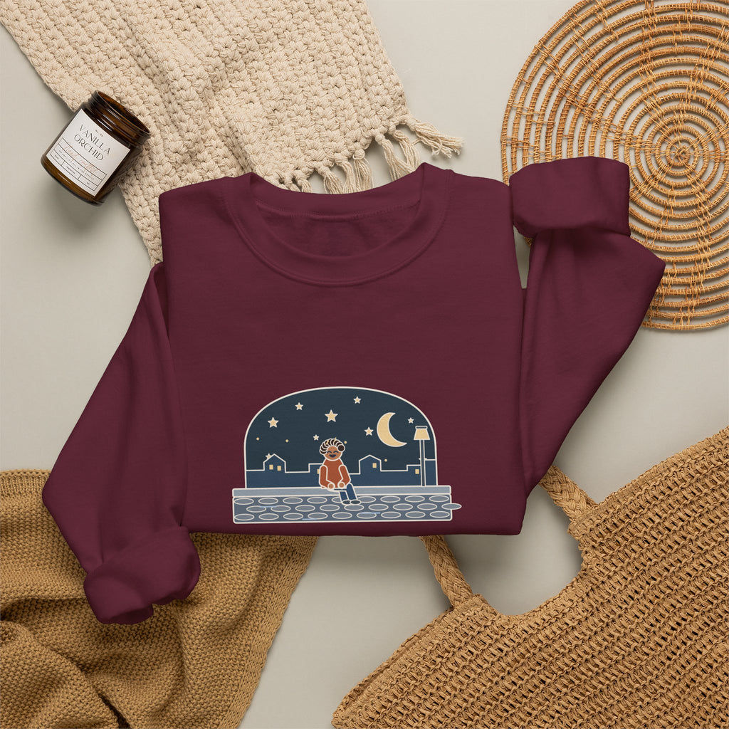 Some of Us Are Looking at the Stars Sweatshirt, Literary Oscar Wilde Quote Crewneck with Stargazer Curb