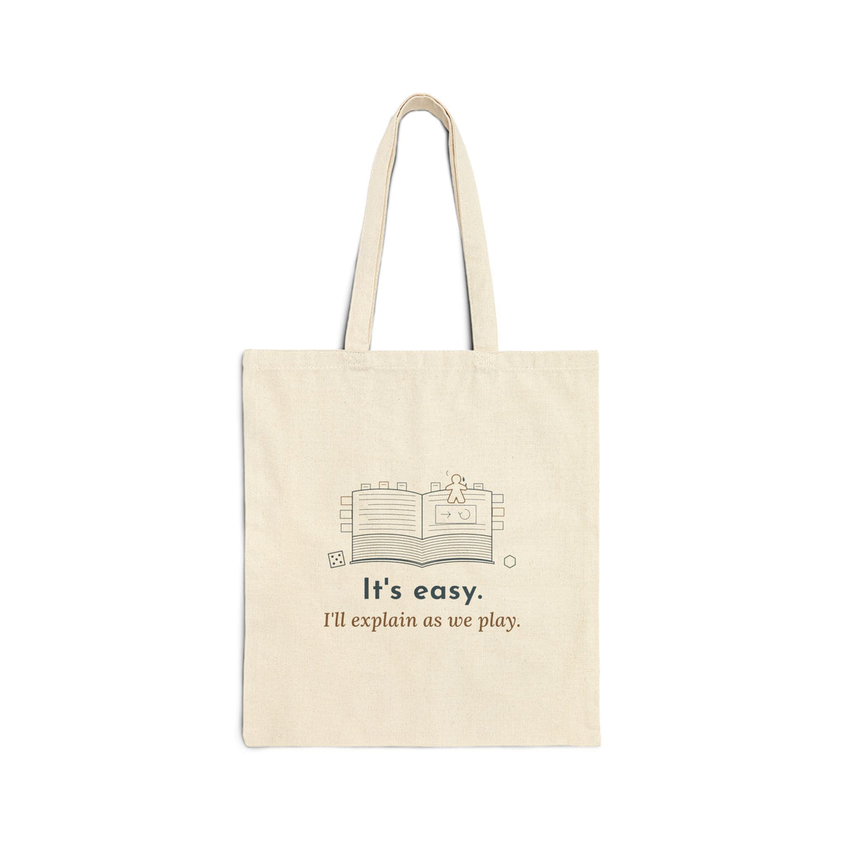 Board Game Tote Bag - It's Easy. I'll Explain as We Play. Game Night Carry Tote