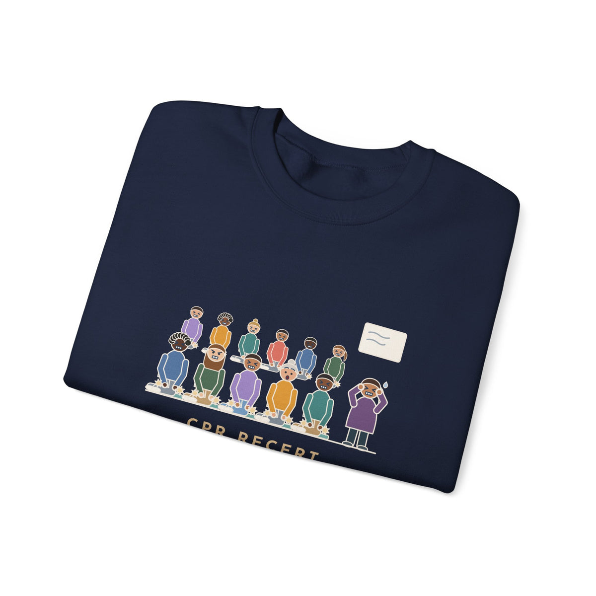CPR Instructor Nurse Crewneck Sweatshirt - Recert Day, Sixty Cracking Knees