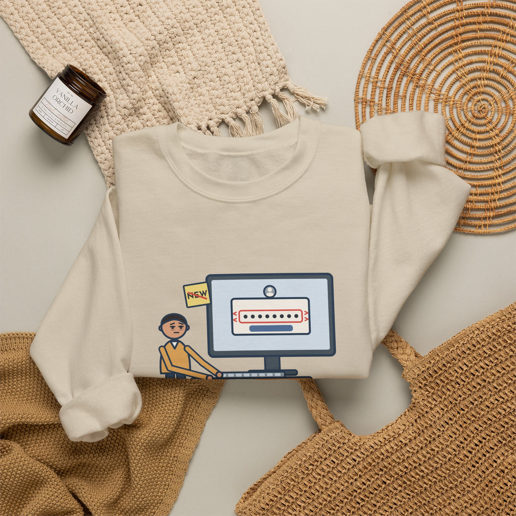 Password Sweatshirt, Changed It, Typed the Old One All Week, Funny Sign-In Box Crewneck