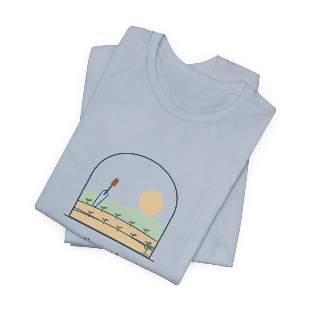 Gardening T-Shirt - Here for the Dirt and the Quiet. Garden Window Tee for Gardeners