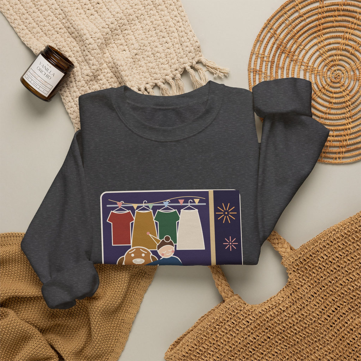New Year 2027 Crewneck Sweatshirt - Rang in 2027 in the Closet with the Dog, Dog Mom and Dad Gift