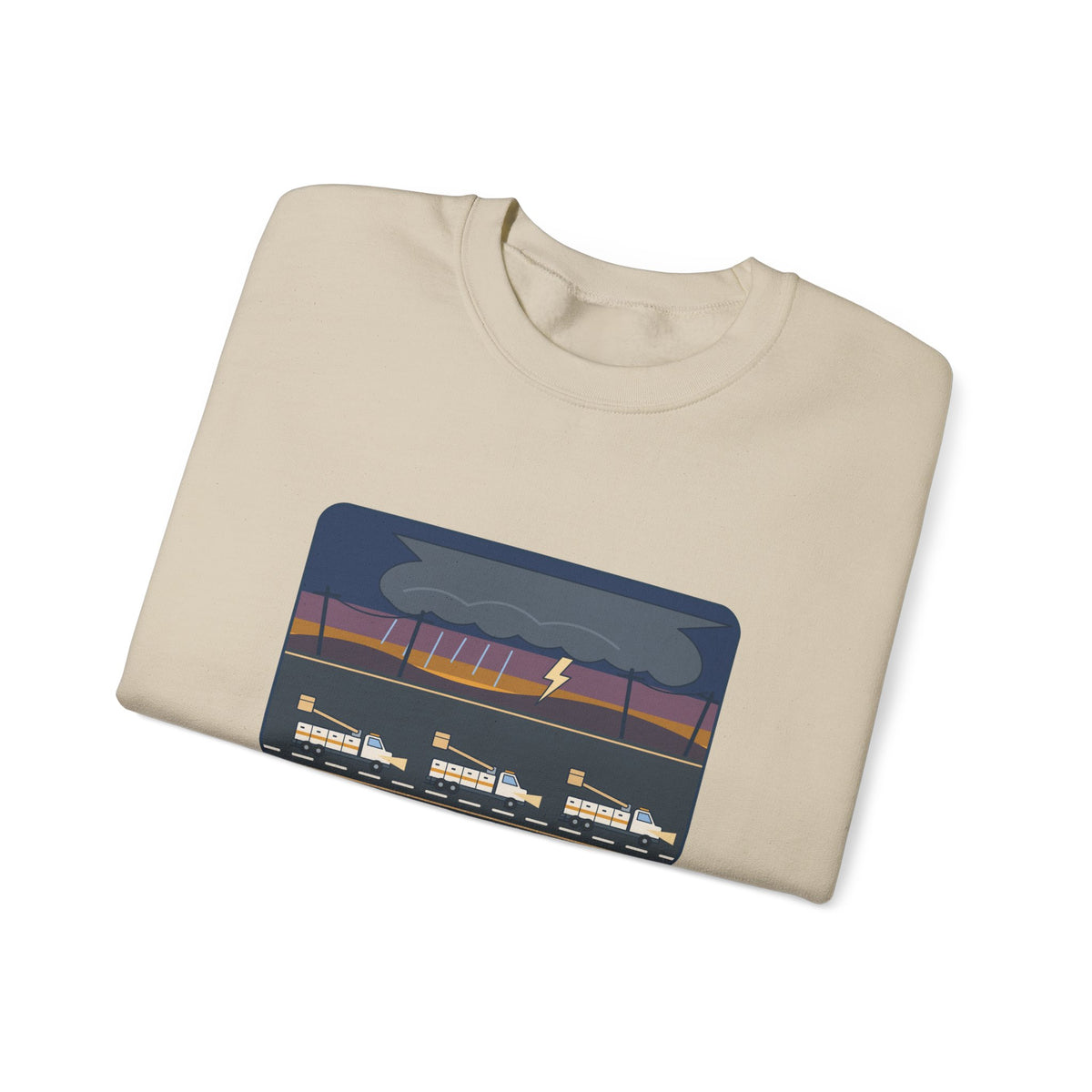 Lineworker Crewneck Sweatshirt - Mutual Aid. Any State. Any Storm. Gift