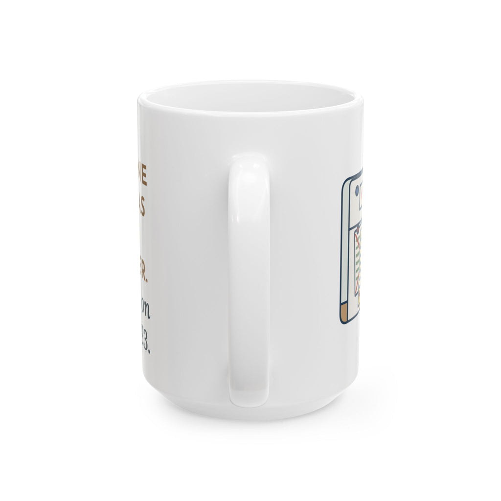 Kids Wrote One in November, Rewrote It on December 23 15oz Mug, Large Funny Christmas List Coffee Mug