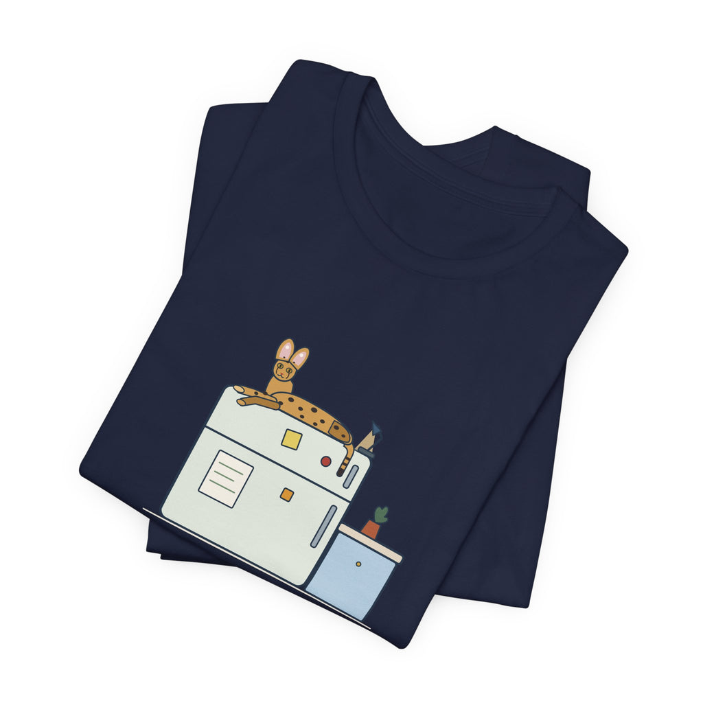 Savannah Cat T-Shirt - Top of the Fridge: Savannah Cat Headquarters, Funny Cat Owner Tee