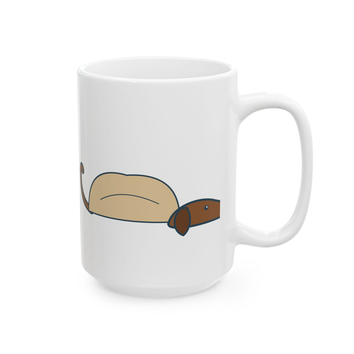 Large 15oz Dachshund Mug - Check for Dachshunds Before Sitting Doxie Gift