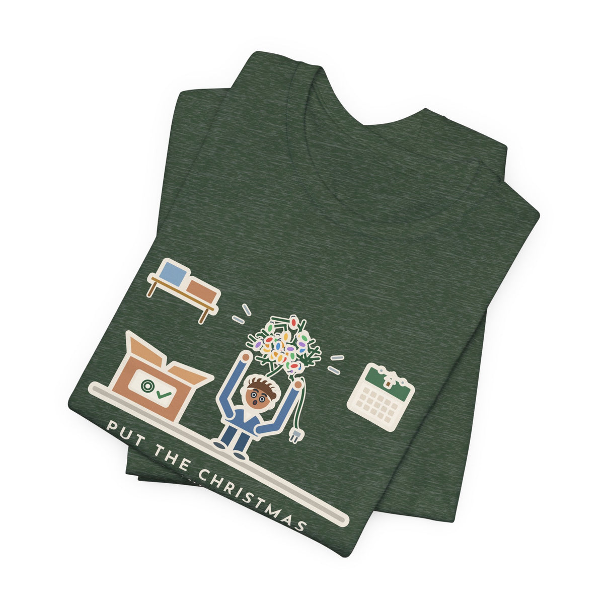 Funny Christmas Lights T-Shirt, Put Away Neatly Last January, Came Out of the Box as One Giant Knot, Garage Reveal Tee