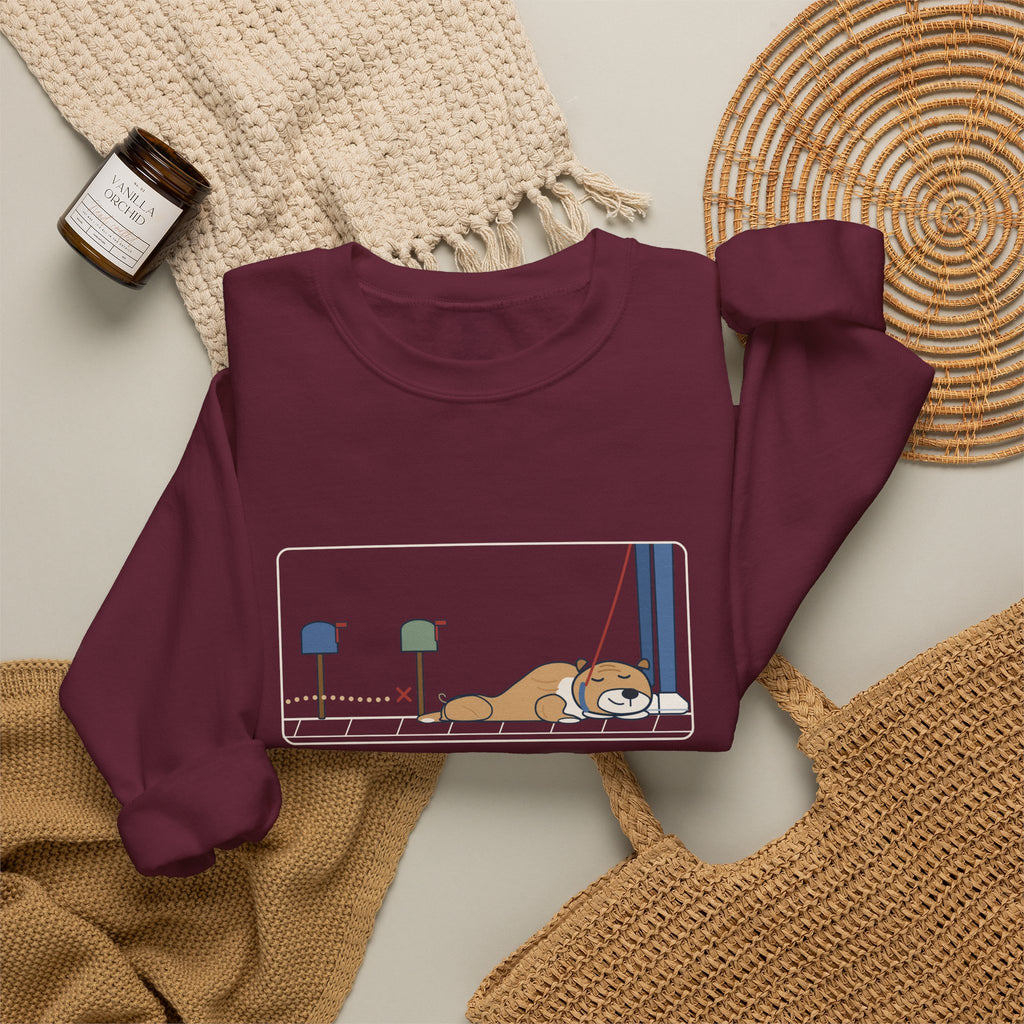 Bulldog-Type Dog Crewneck Sweatshirt - Walk Ended at the Second Mailbox. Bulldog Owner Gift