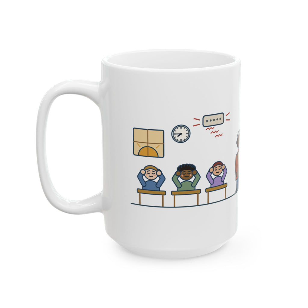 Large 15oz Homeroom Teacher Mug - Announcements Mic Squeal