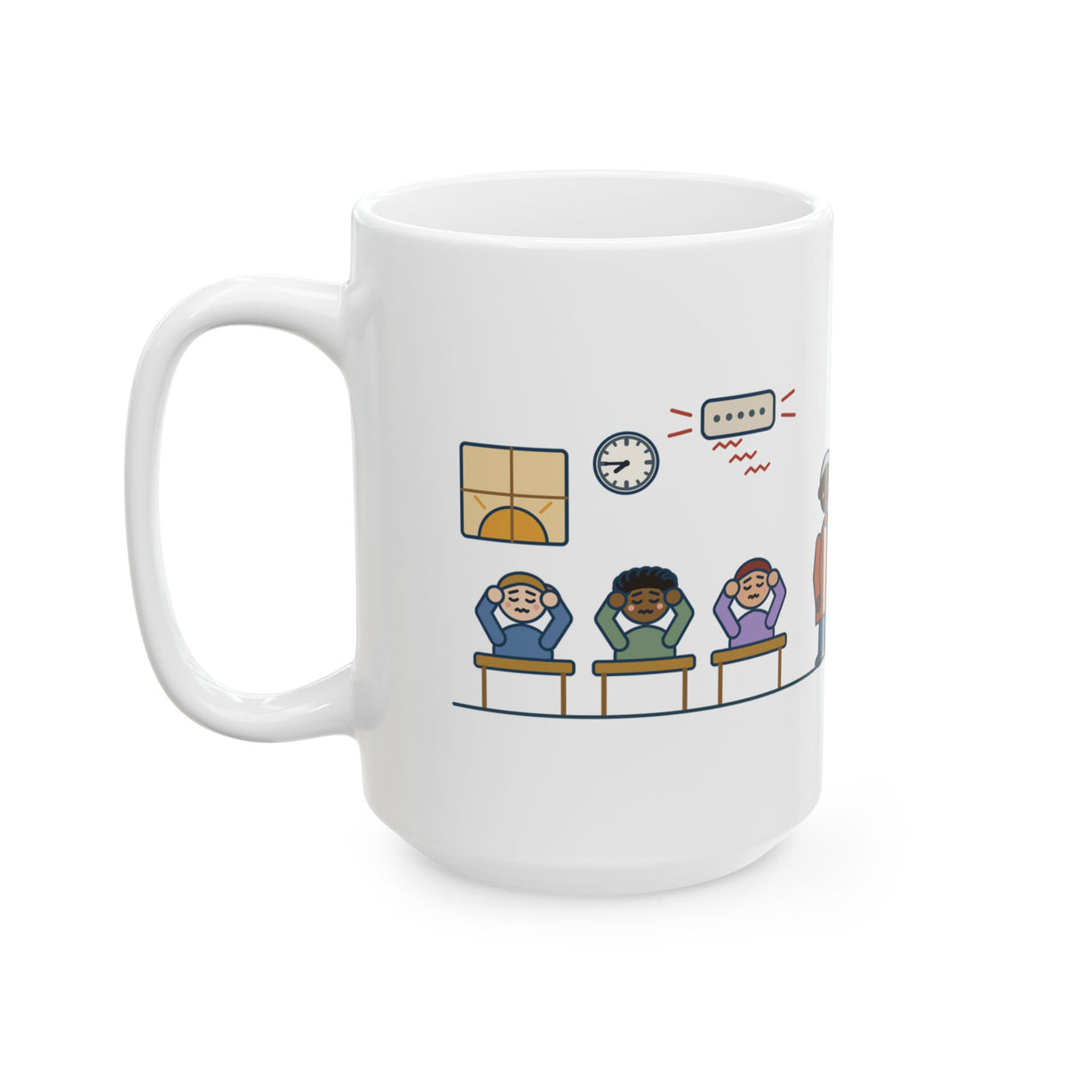 Large 15oz Homeroom Teacher Mug - Announcements Mic Squeal