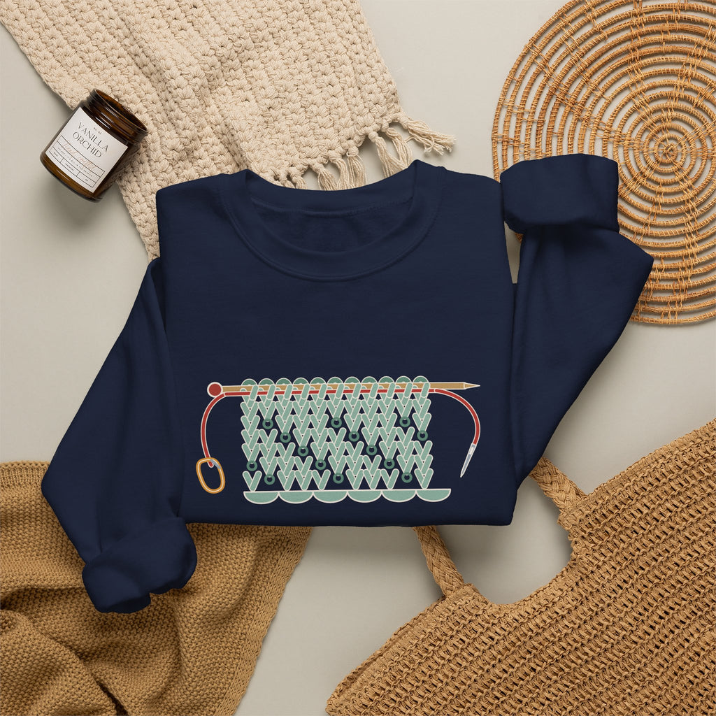 Lace Knitting Crewneck Sweatshirt - Threaded a Lifeline. Now I'm Brave.