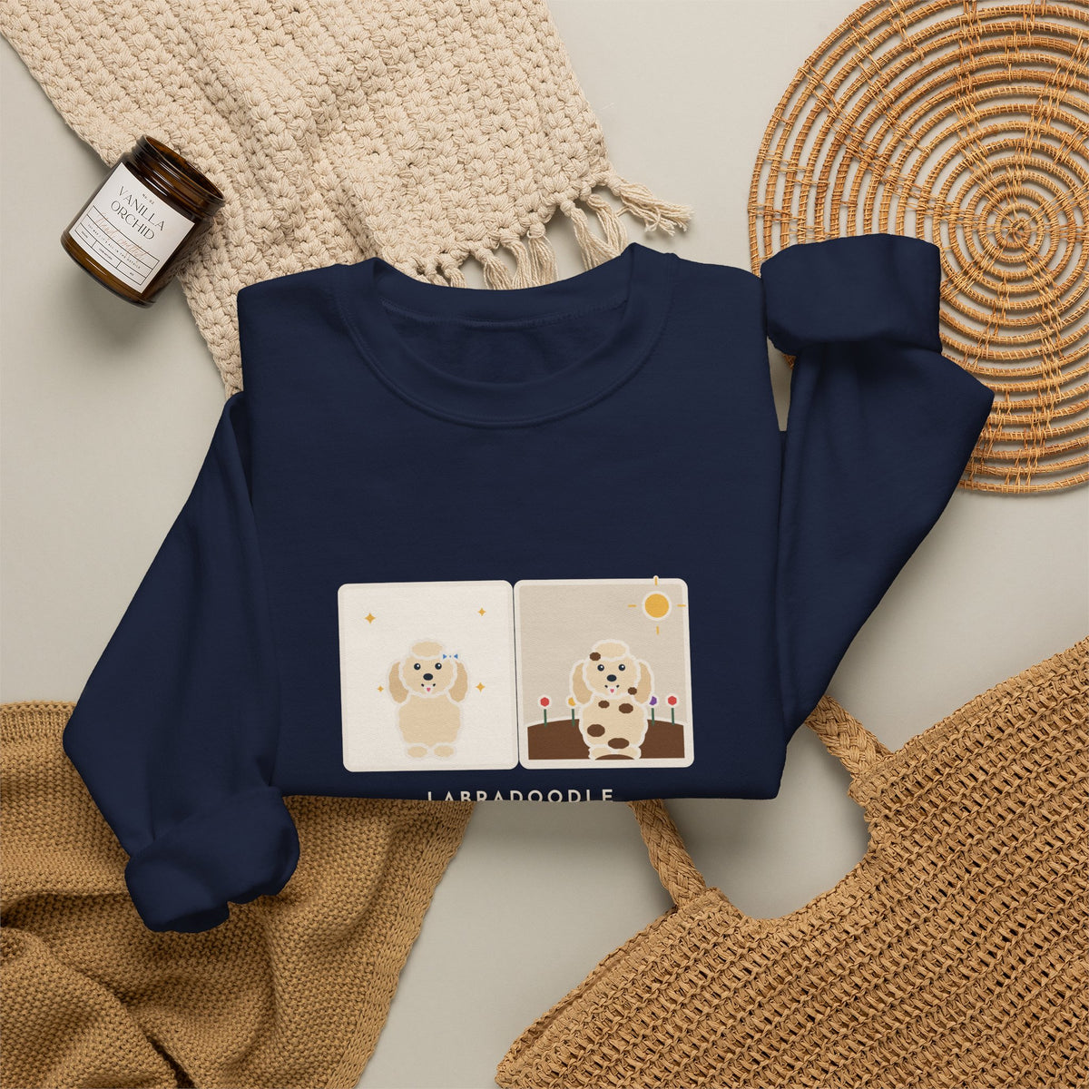 Labradoodle Sweatshirt, Came Home from the Groomer Looking Like a Lamb, Rolled in the Garden by Noon, Funny Groomer to Garden Crewneck