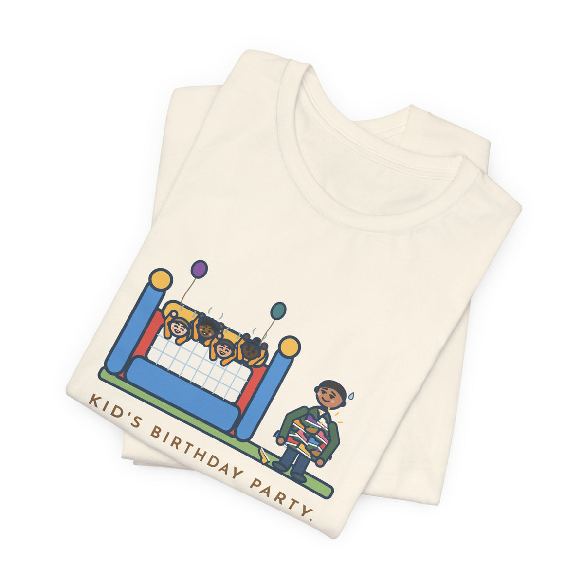 Funny Birthday Party T-Shirt, Sixteen Kids, One Bounce House, and I Held Every Shoe, Backyard Party Tee
