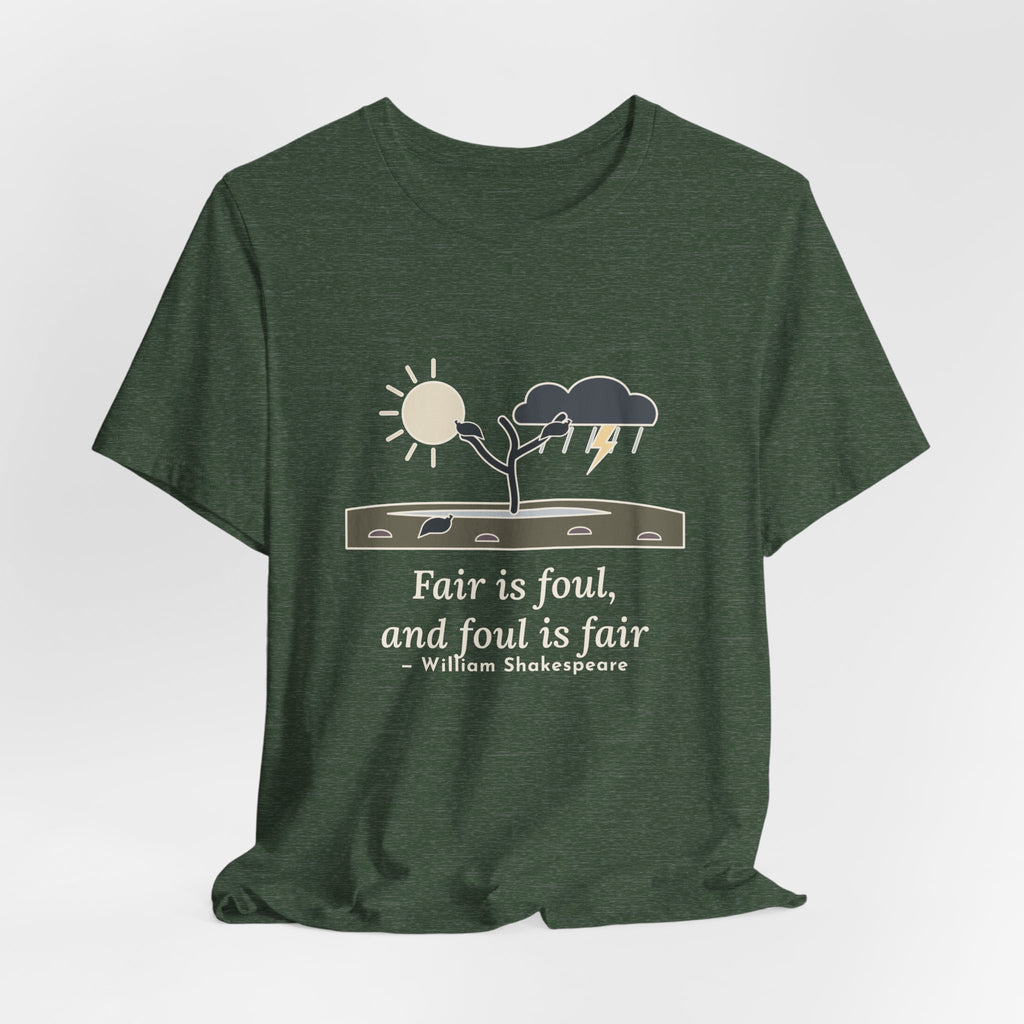 Shakespeare Quote T-Shirt, Fair Is Foul and Foul Is Fair, Gothic Twisted Heath Tree Tee