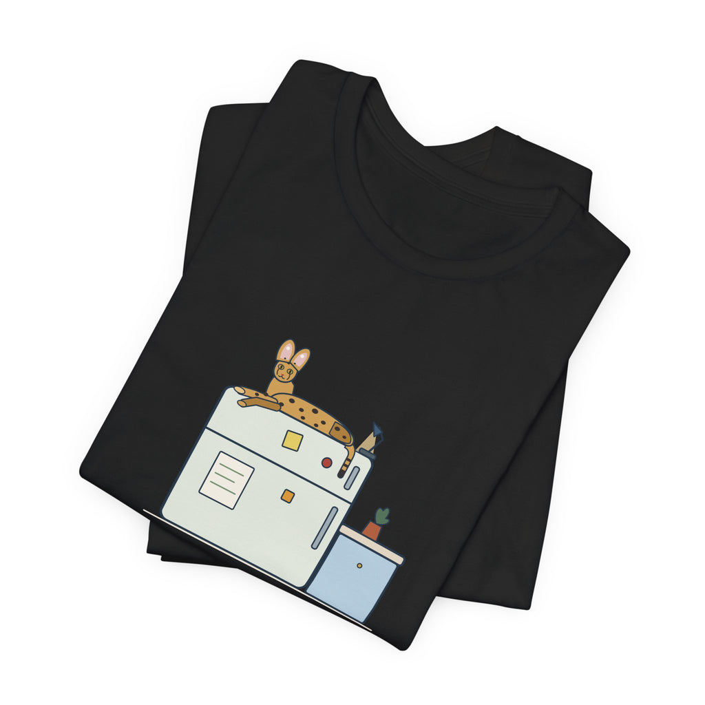 Savannah Cat T-Shirt - Top of the Fridge: Savannah Cat Headquarters, Funny Cat Owner Tee