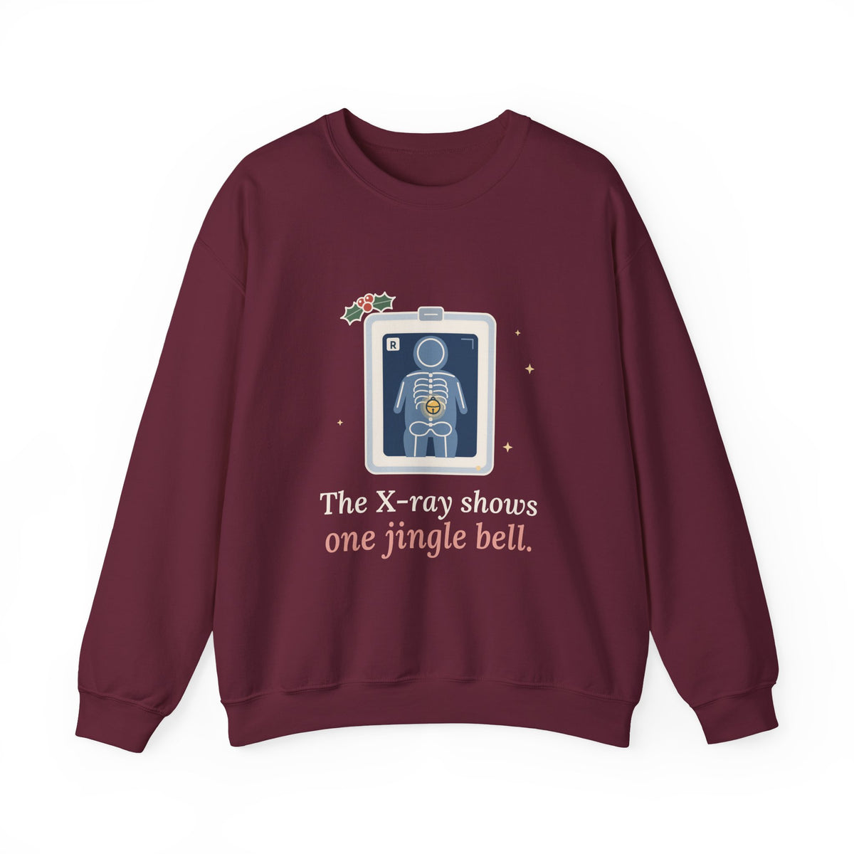 Peds ER Nurse Christmas Crewneck Sweatshirt - The X-Ray Shows One Jingle Bell