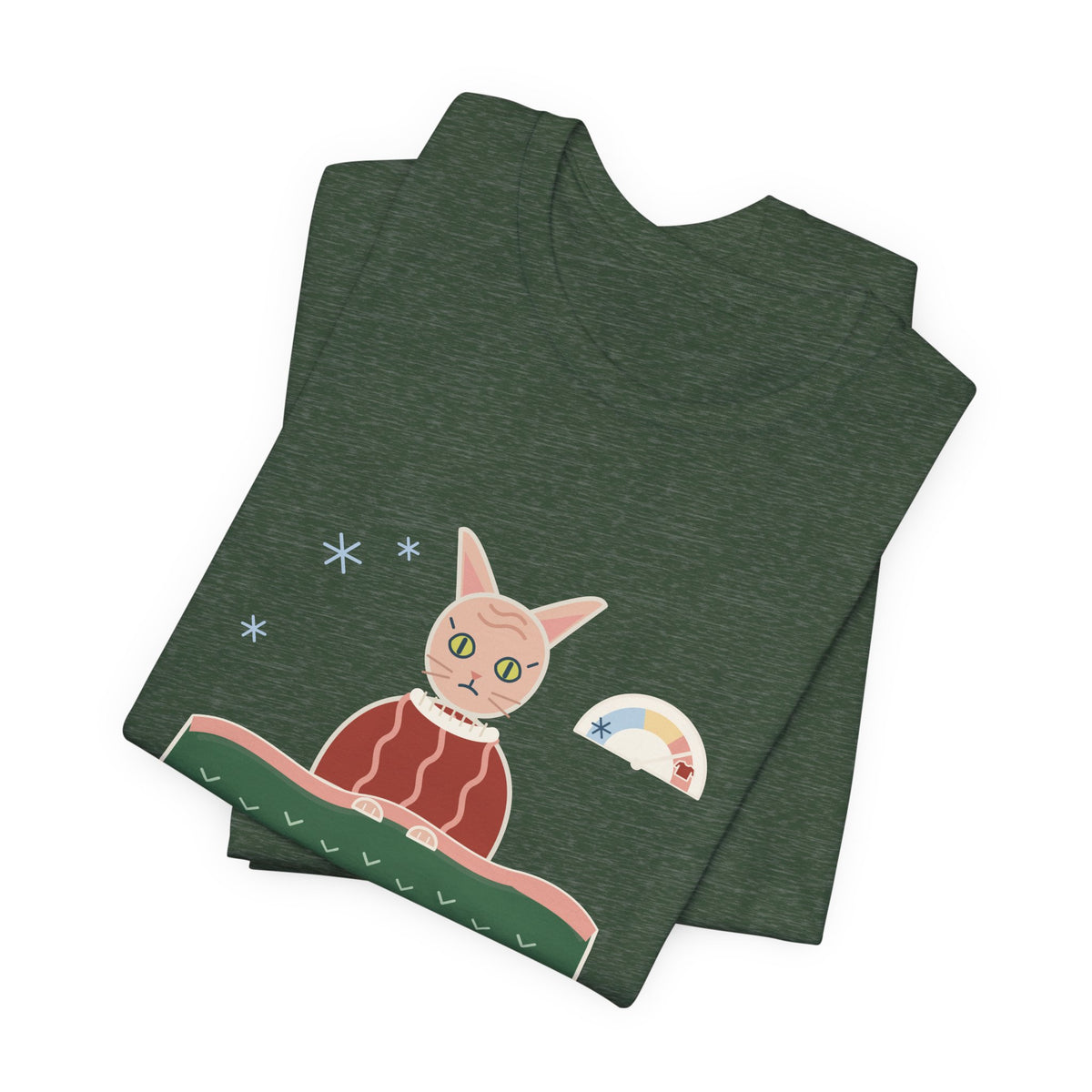 Hairless Cat T-Shirt - December Is a Sweater Emergency Funny Sphynx Cat Tee