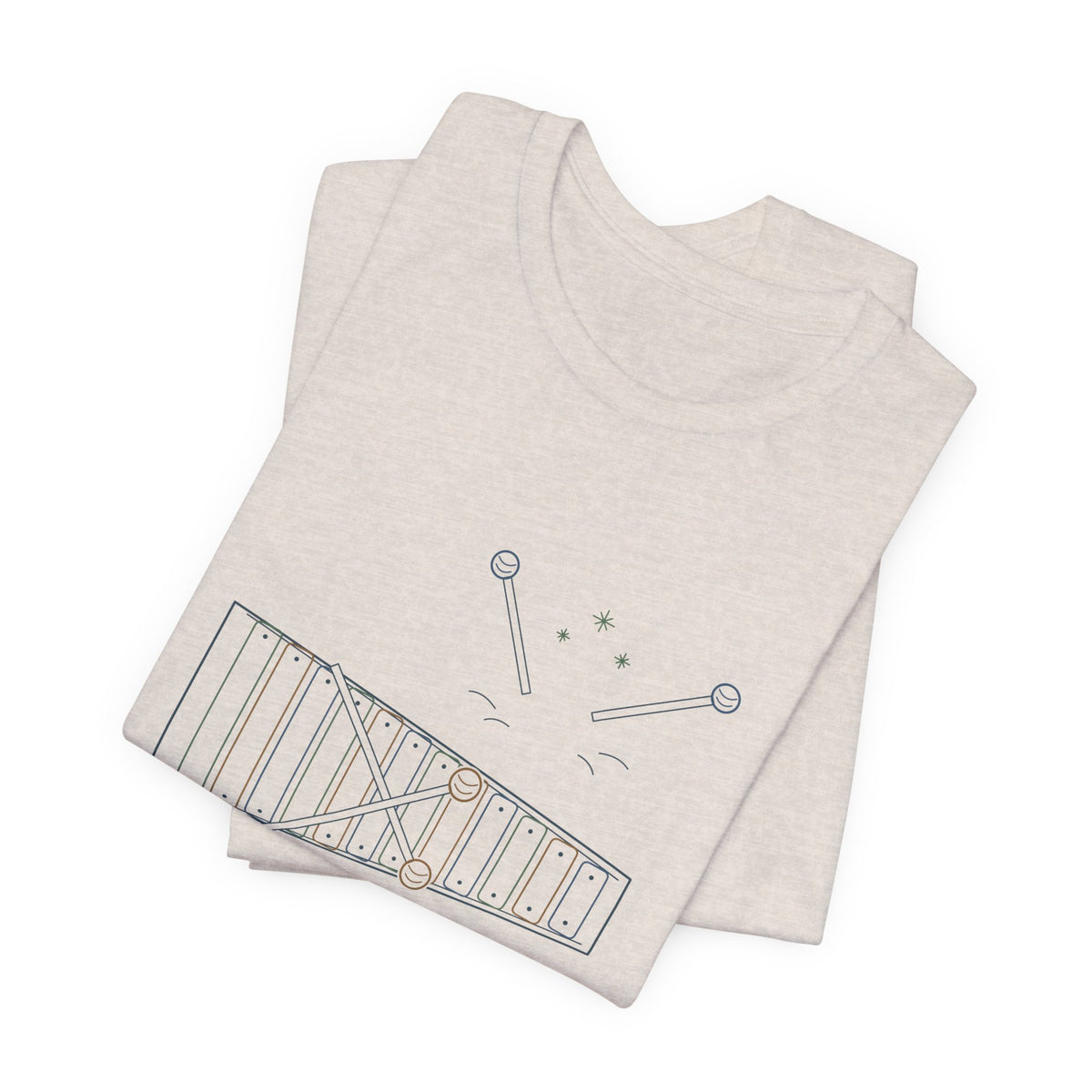 Elementary Music Teacher T-Shirt - Mallets Down, Eyes Up. Xylophone Classroom Tee
