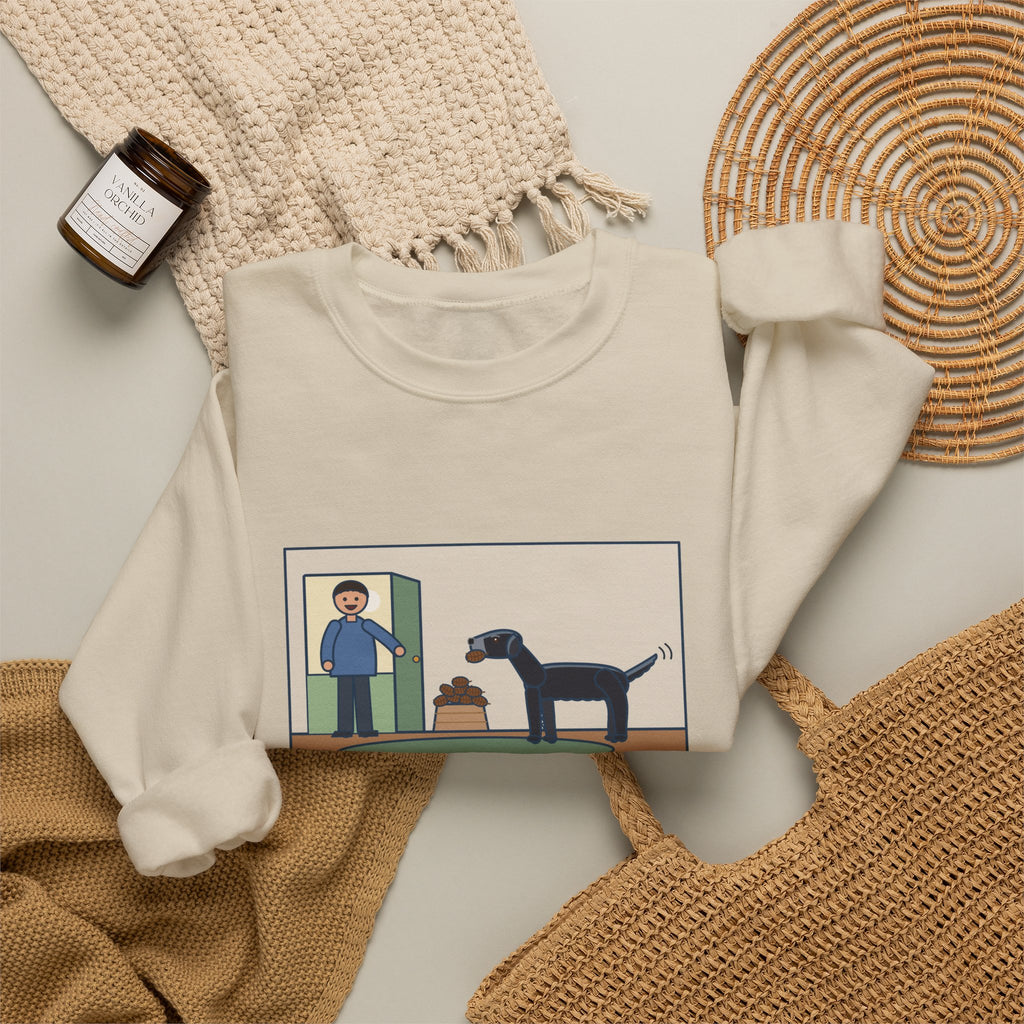 Flat-Coated Retriever Sweatshirt, Turned Ten This Year, Still Brings a Pinecone to the Door Every Time, Funny Homecoming Crewneck