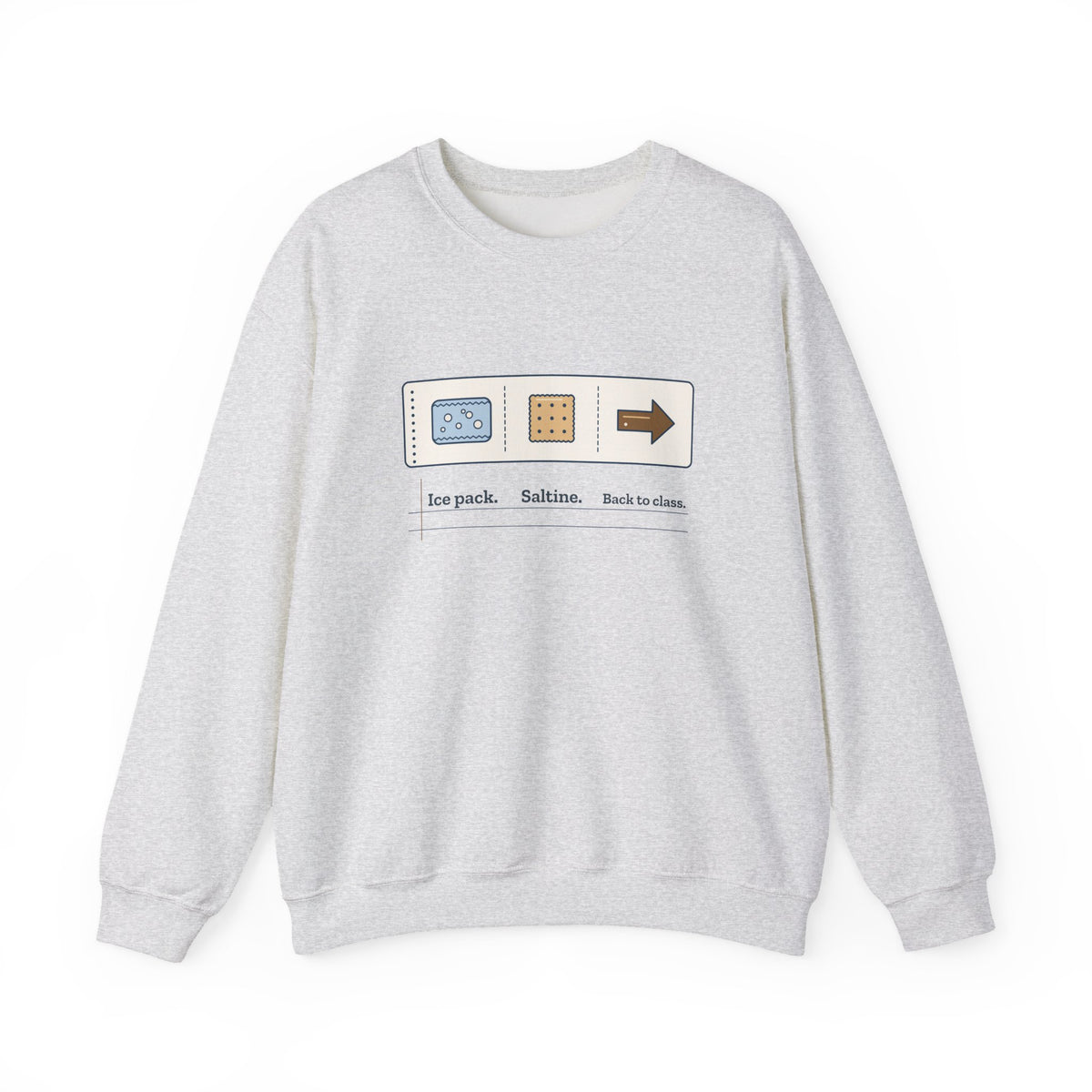 School Nurse Crewneck Sweatshirt - Ice Pack. Saltine. Back to Class. Gift