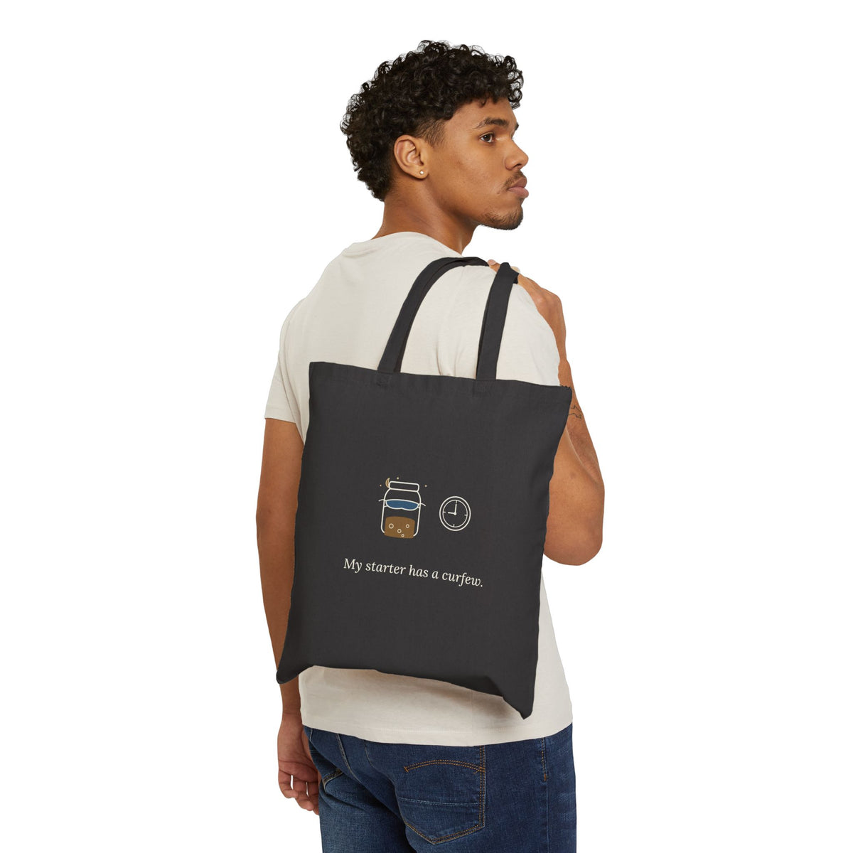 Sourdough Tote Bag - My Starter Has a Curfew Bread Baker Market Tote