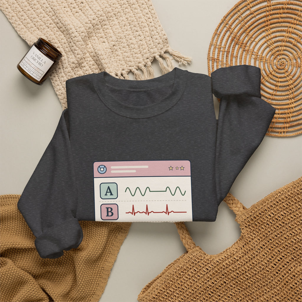 NICU Nurse Crewneck Sweatshirt - A's, B's and D's. Not a Report Card. Neonatal Nurse Gift