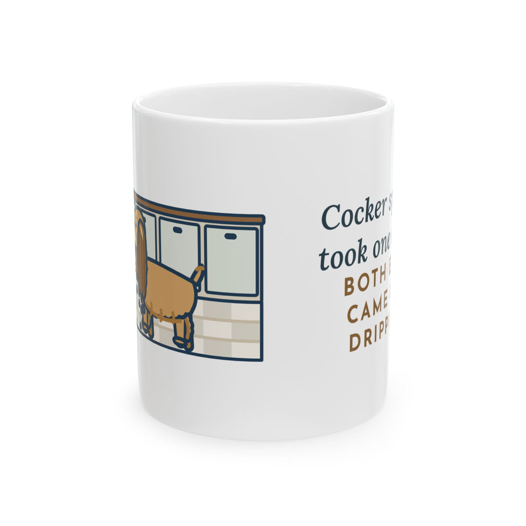 Cocker Spaniel Coffee Mug - One Drink, Two Dripping Ears Funny Dog Mug