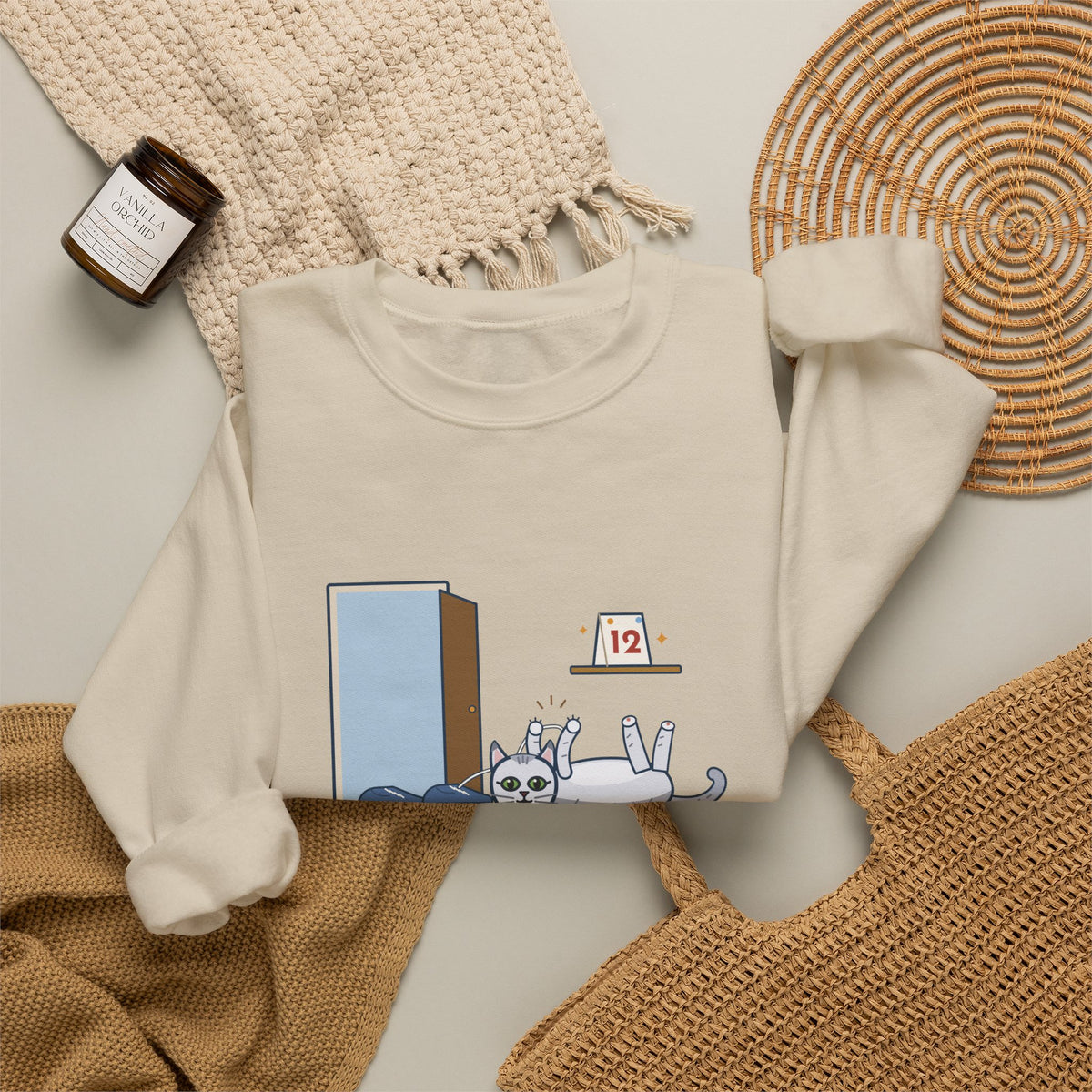 Burmilla Crewneck Sweatshirt - Twelve and Still Pouncing on Shoelaces Cat Owner Gift