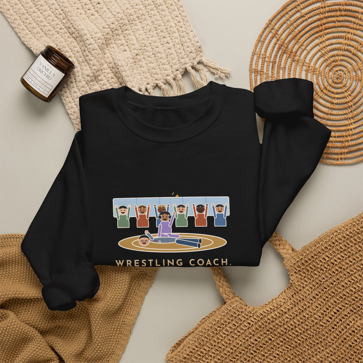 Wrestling Coach Sweatshirt, Demonstrated One New Hold, Got Pinned by a Freshman, Funny Practice Room Crewneck